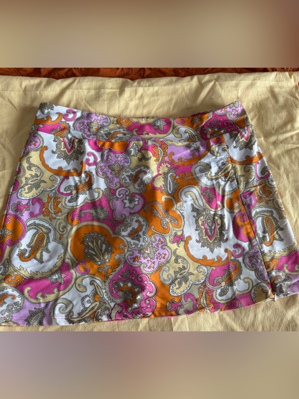 Jude Connally Pink & Orange Paisley Morgan Skort
